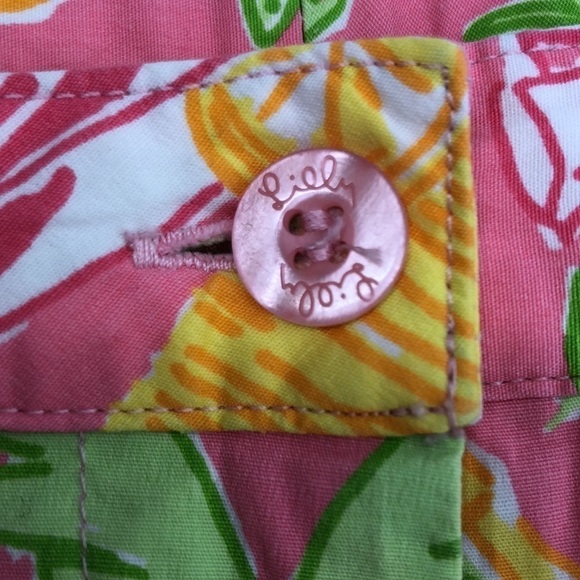 Lilly Pulitzer Juice Bar Print Crop Pant Lemon Slice Tiki Cocktails Retro Size 8 - Picture 4 of 6